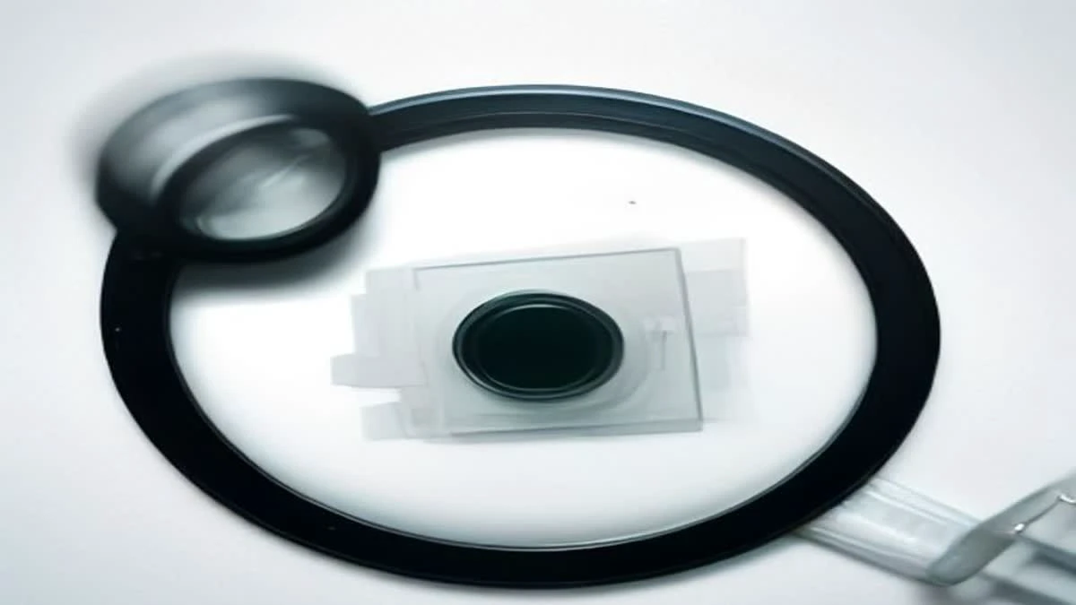 top-down flat lay of a quality inspector in a clean facility holding a magnifier over a manufactured part, soft morning light — illustrative photograph for this article